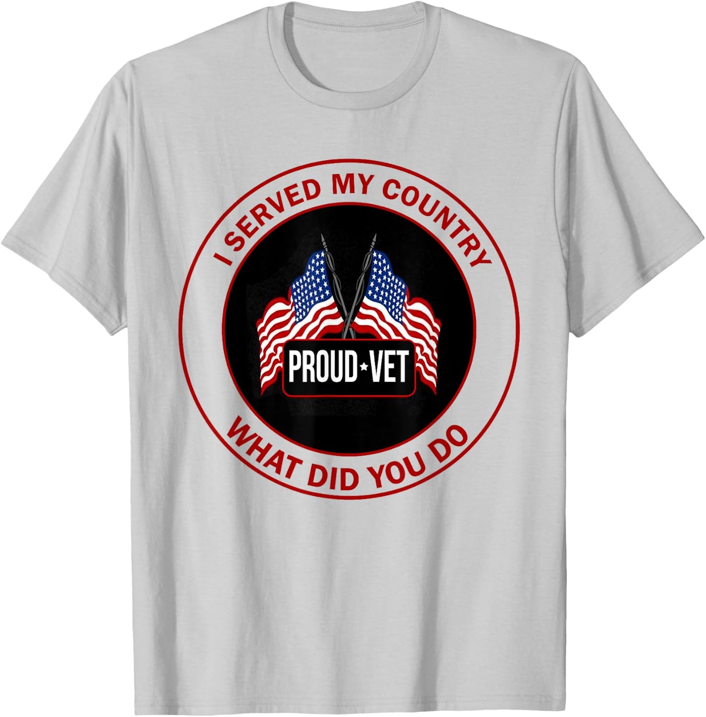 I Served My Country Veteran What Did You Do T-Shirt - T-Shirt | Ash
