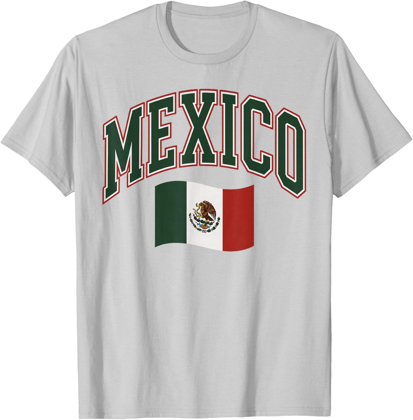 Mexico Mexican Flag Vintage Pride Hispanic Siesta T-Shirt - T-Shirt | Ash