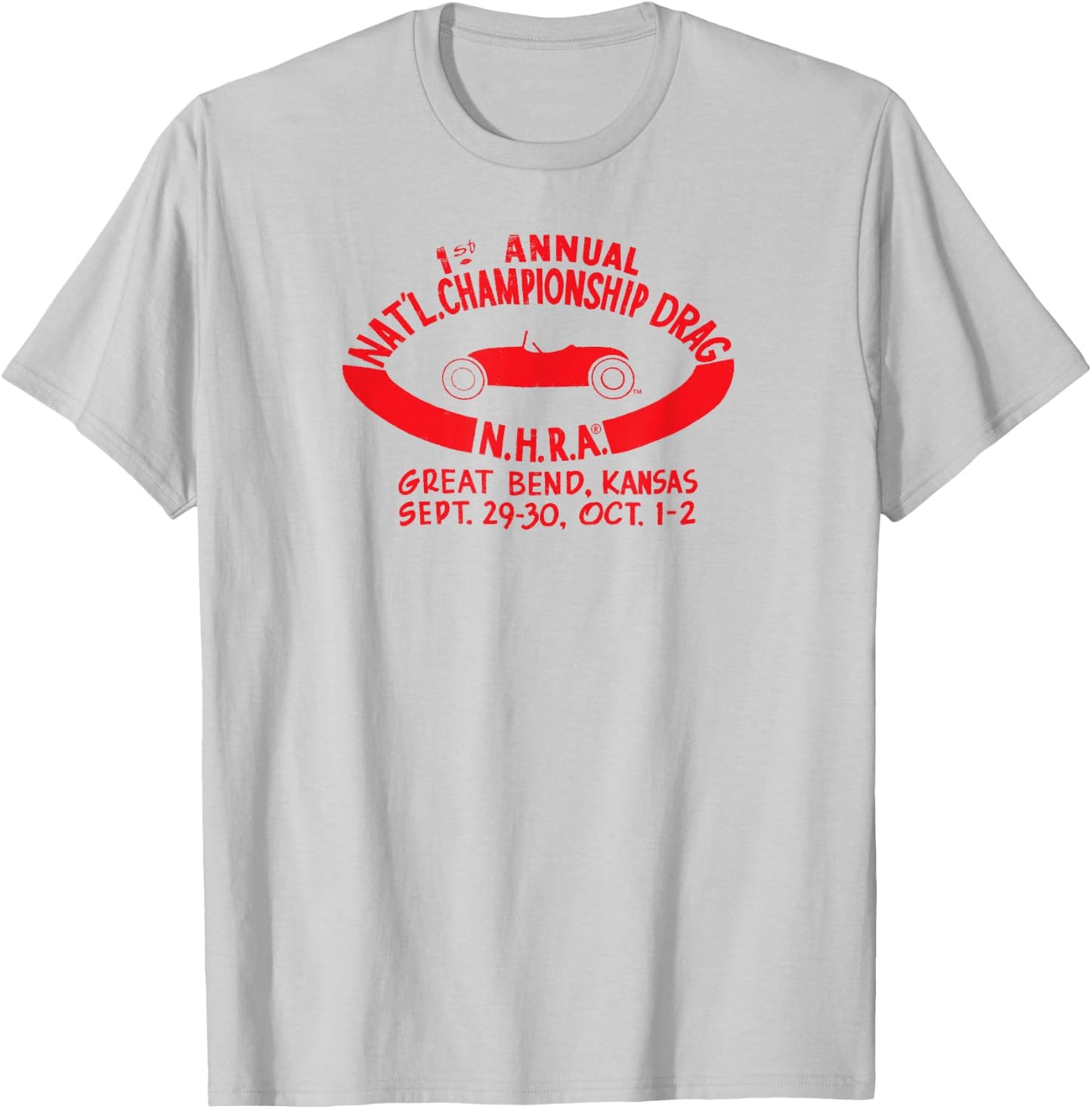 NHRA 1st Annual Nat'l Championship Drag T-Shirt - T-Shirt | Ash