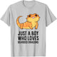 Just a Boy Who Loves Bearded Dragons Lizard Reptile T-Shirt - T-Shirt | Ash
