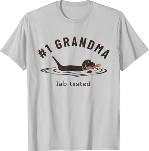 Black Lab #1 Grandma - Labrador Retriever Owner Mother's Day T-Shirt - T-Shirt | Ash