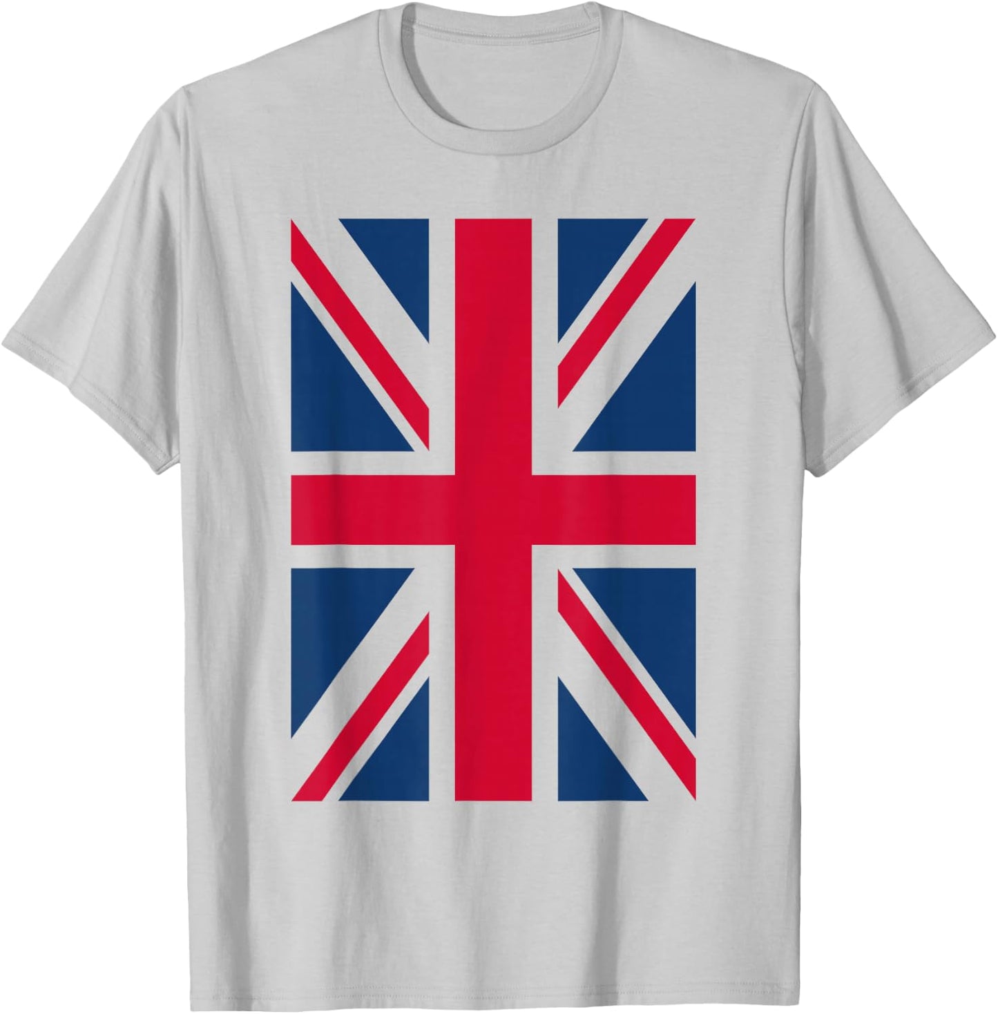 UK T Shirt Women Men | Cool Vertical British Union Jack Flag T-Shirt - T-Shirt | Ash