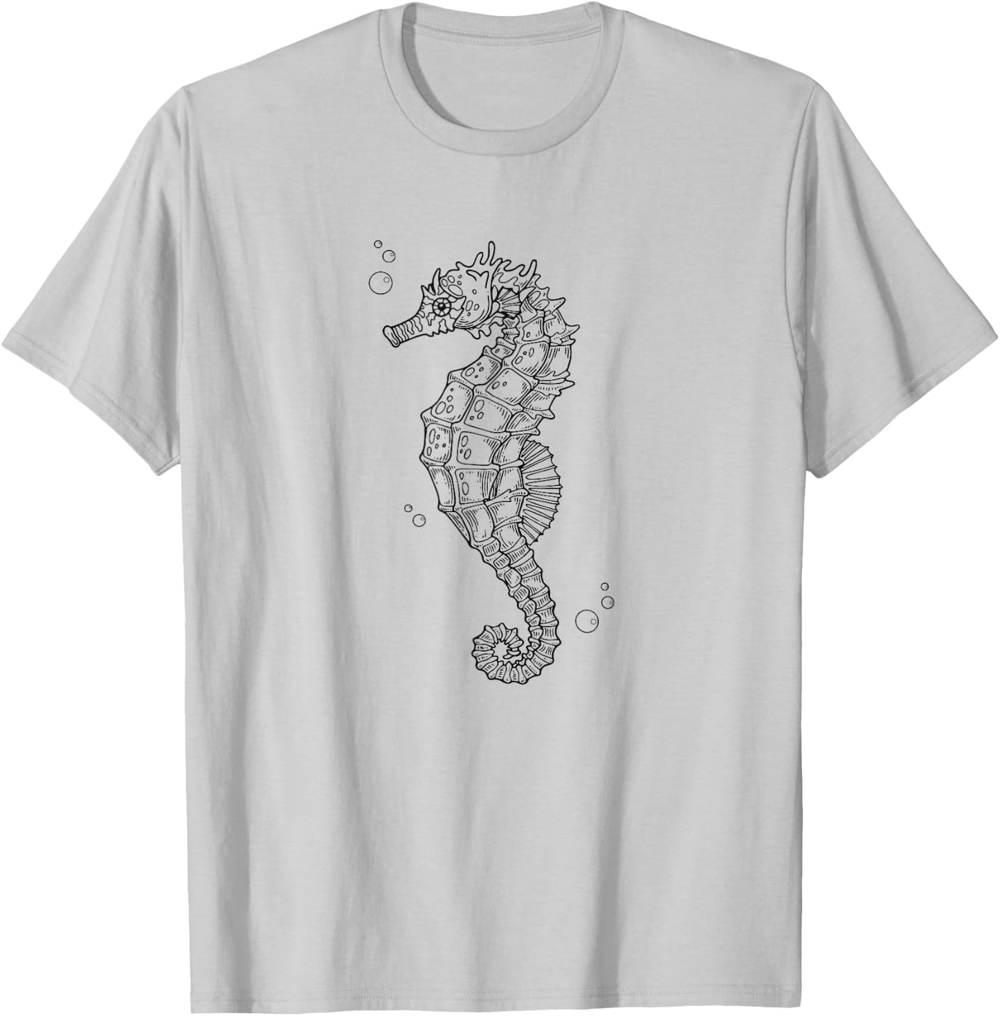 Retro Vintage Art Seahorse Lover T-Shirt - T-Shirt | Ash