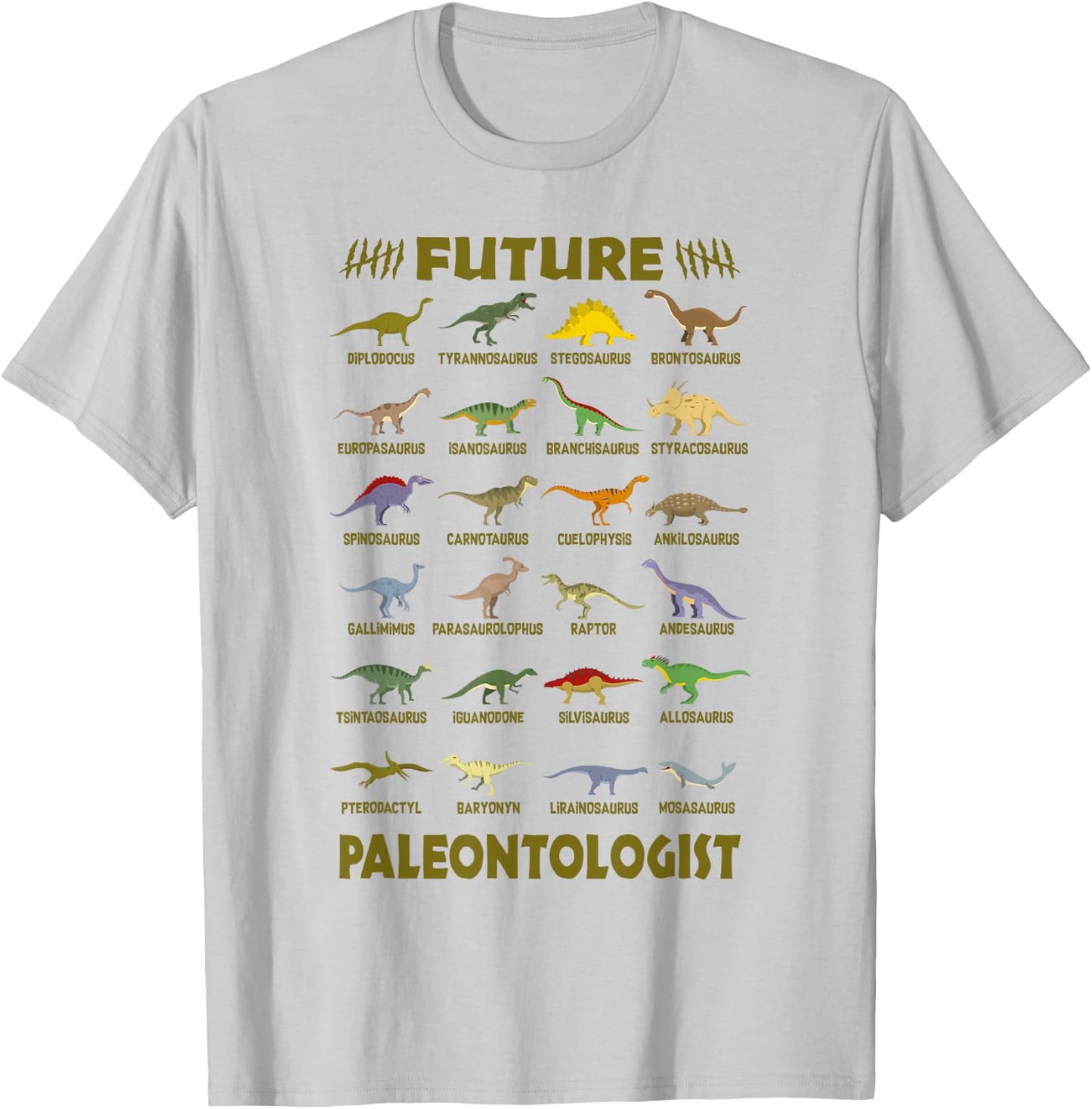 Future Paleontologist Dinosaur Costume Shirts Boys and Girls T-Shirt - T-Shirt | Ash