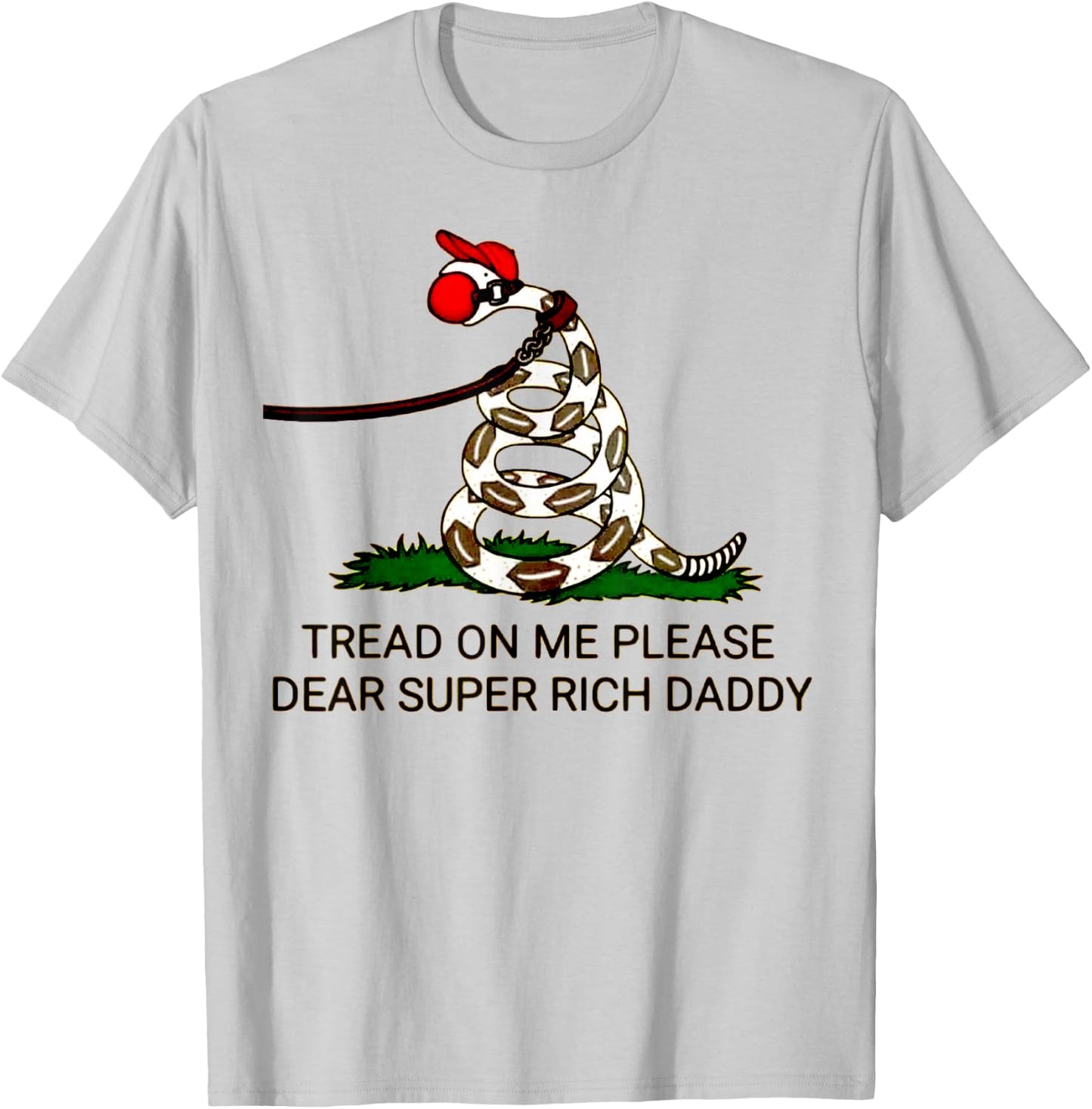 'Tread On Me Please Dear Super Rich Daddy' T-Shirt - T-Shirt | Ash