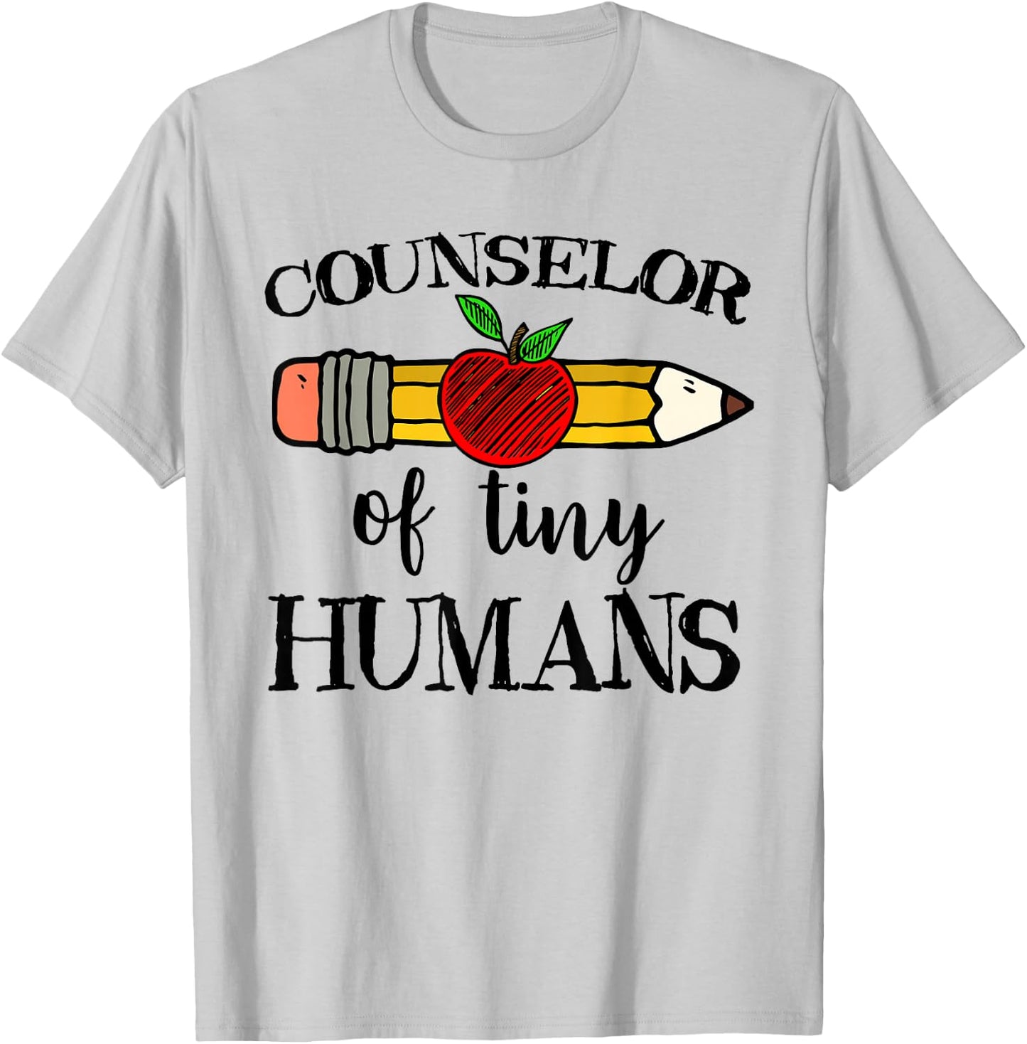School Counselor of Tiny Humans Back To School Guidance Team T-Shirt - T-Shirt | Ash