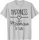 Happiness Is Being A Meemaw To Be Grandma Twins Announcement T-Shirt - T-Shirt | Ash
