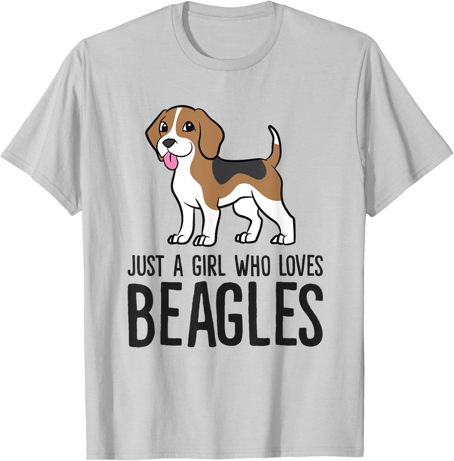 Just a Girl Who Loves Beagles T-Shirt - T-Shirt | Ash