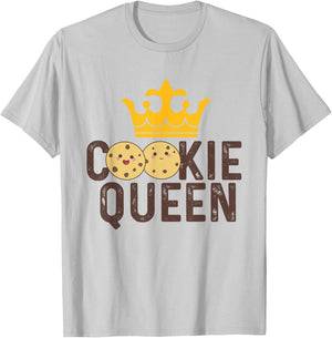 Cookie Queen - Cookie Lover Gift Cookie Baker Cookie Gift T-Shirt - T-Shirt | Ash
