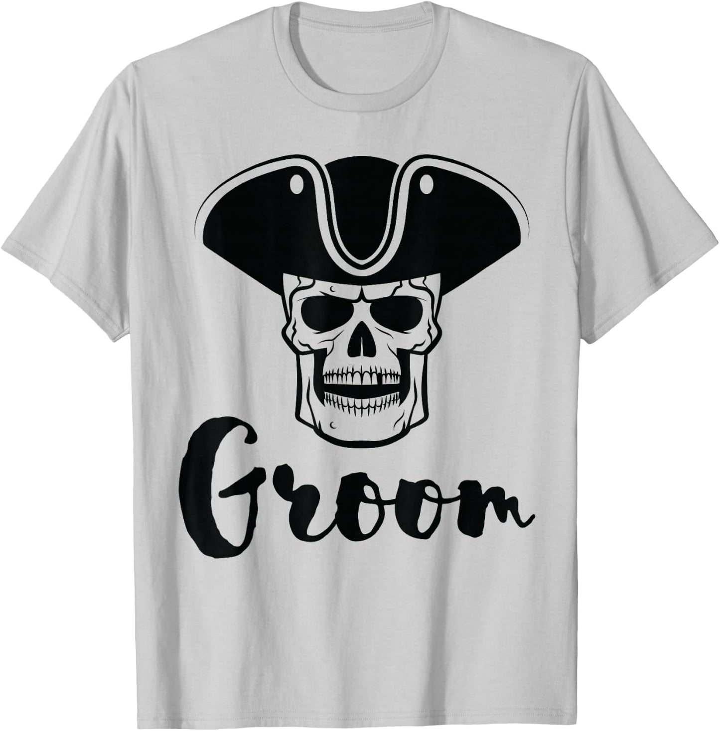 Groom Shirt for Bachelor Party with Pirate T-Shirt - T-Shirt | Ash