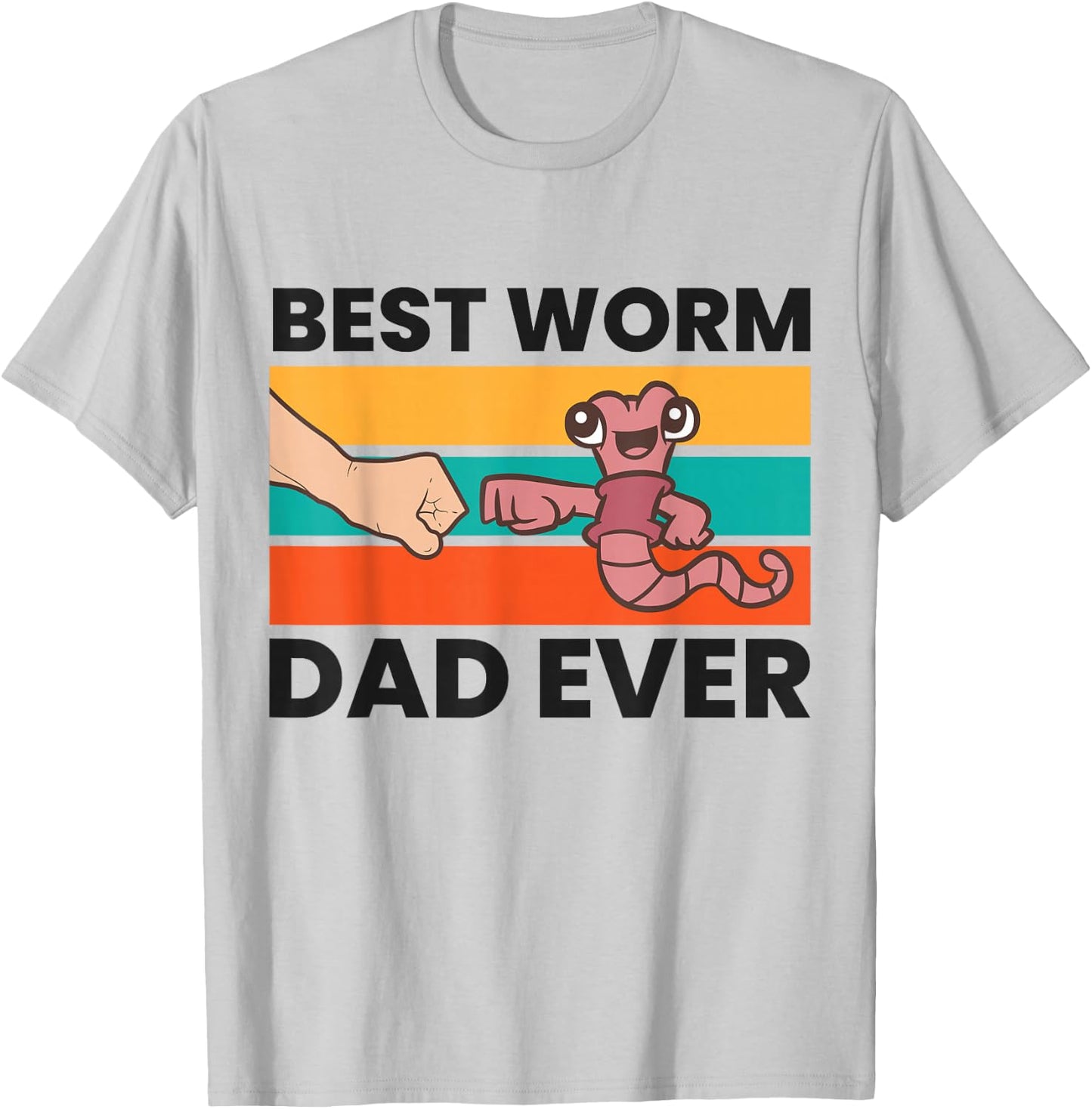 Vermiculture Worm Farmer Dad Best Worm Dad Ever T-Shirt - T-Shirt | Ash