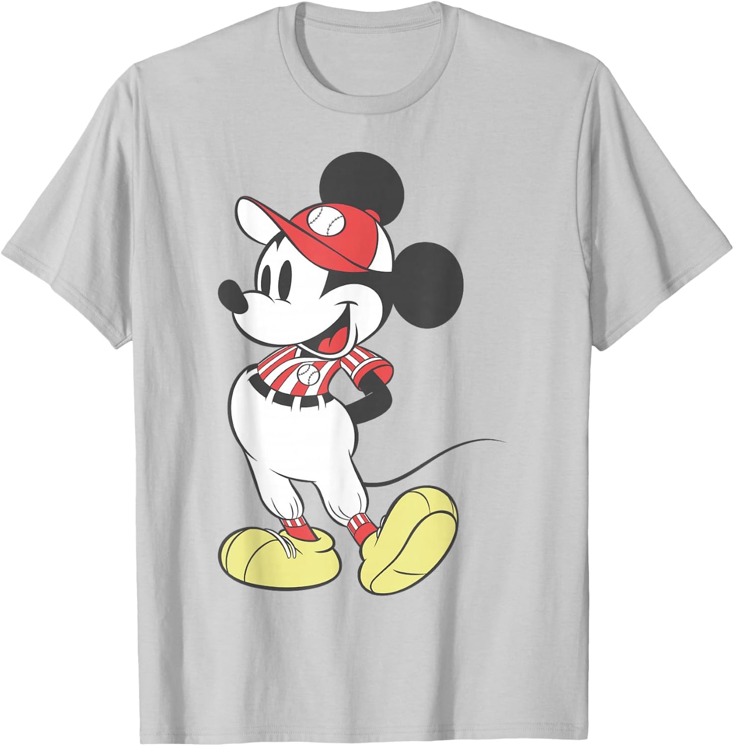 Disney Mickey Mouse Baseball Outfit T-Shirt - T-Shirt | Ash