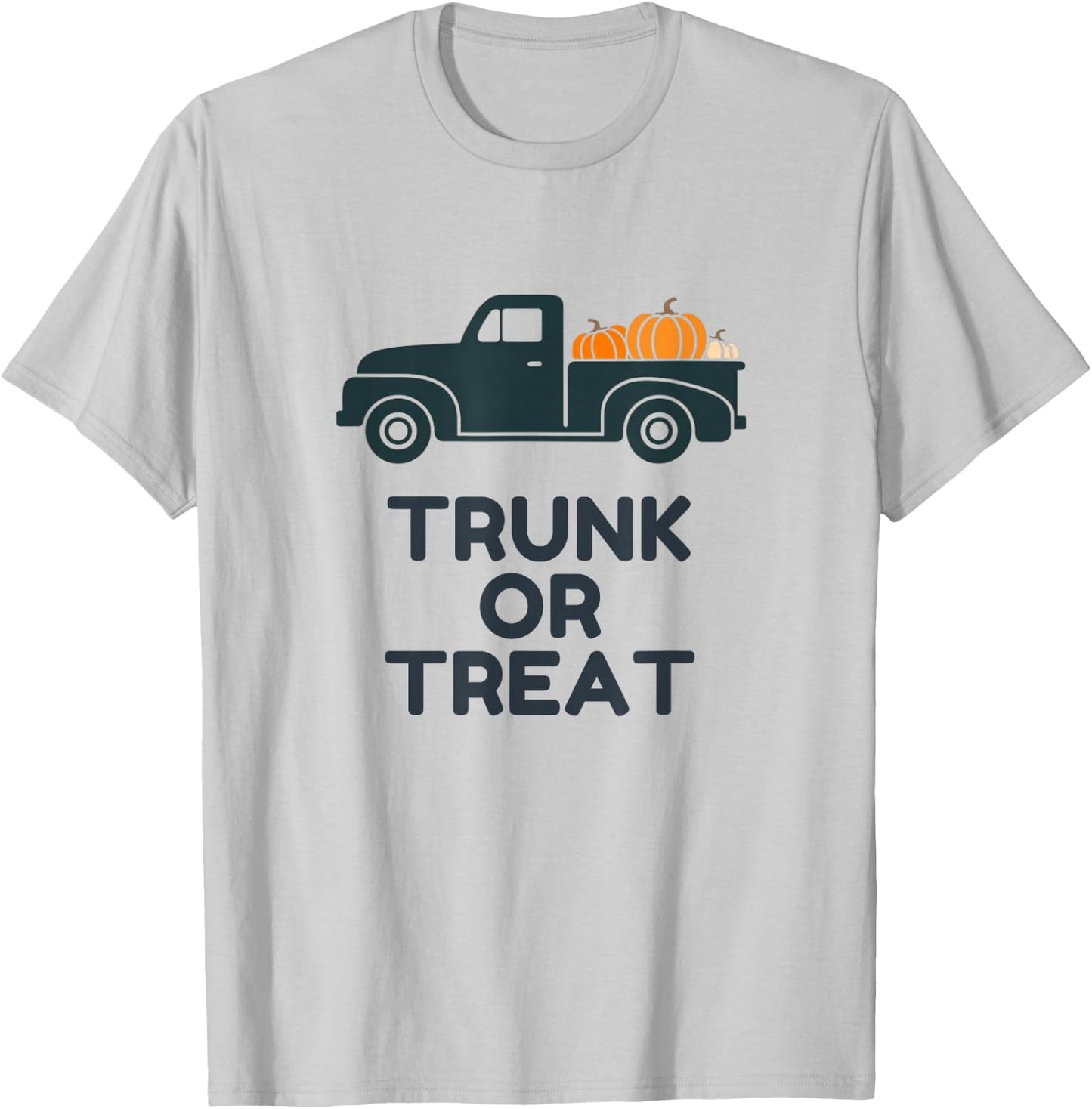 Trunk or Treat Vintage Truck picking up Pumpkins T-Shirt - T-Shirt | Ash