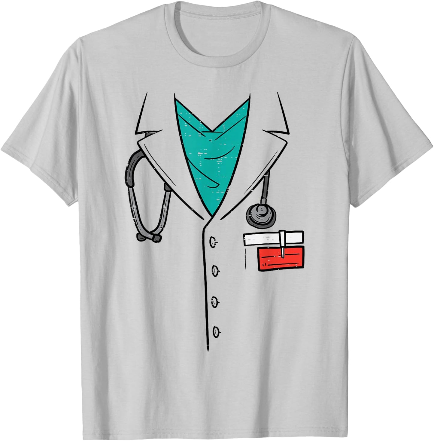 Doctor Physician Costume Funny Halloween Men Boys Kids T-Shirt - T-Shirt | Ash