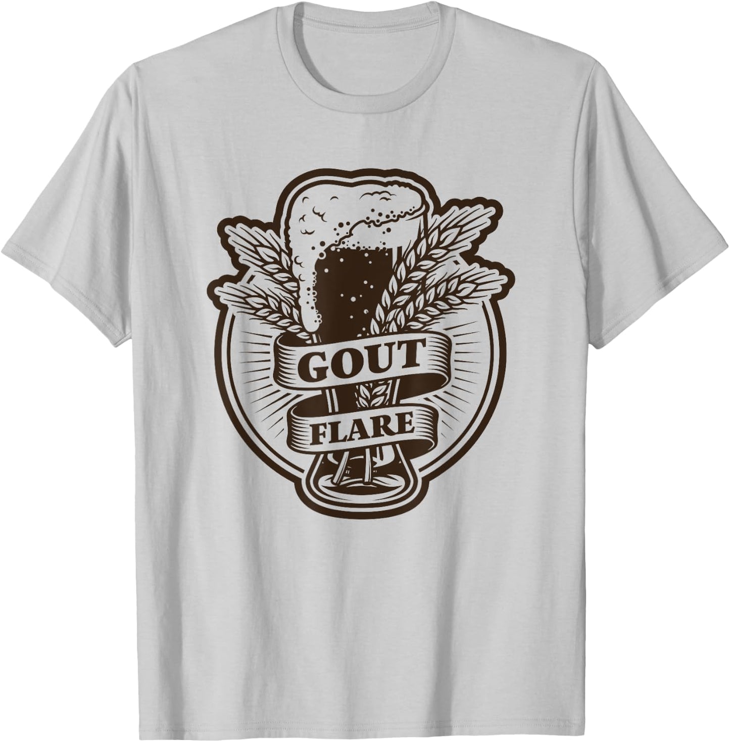 GOUT FLARE cool vintage artwork for beer lovers w/ gout T-Shirt - T-Shirt | Ash