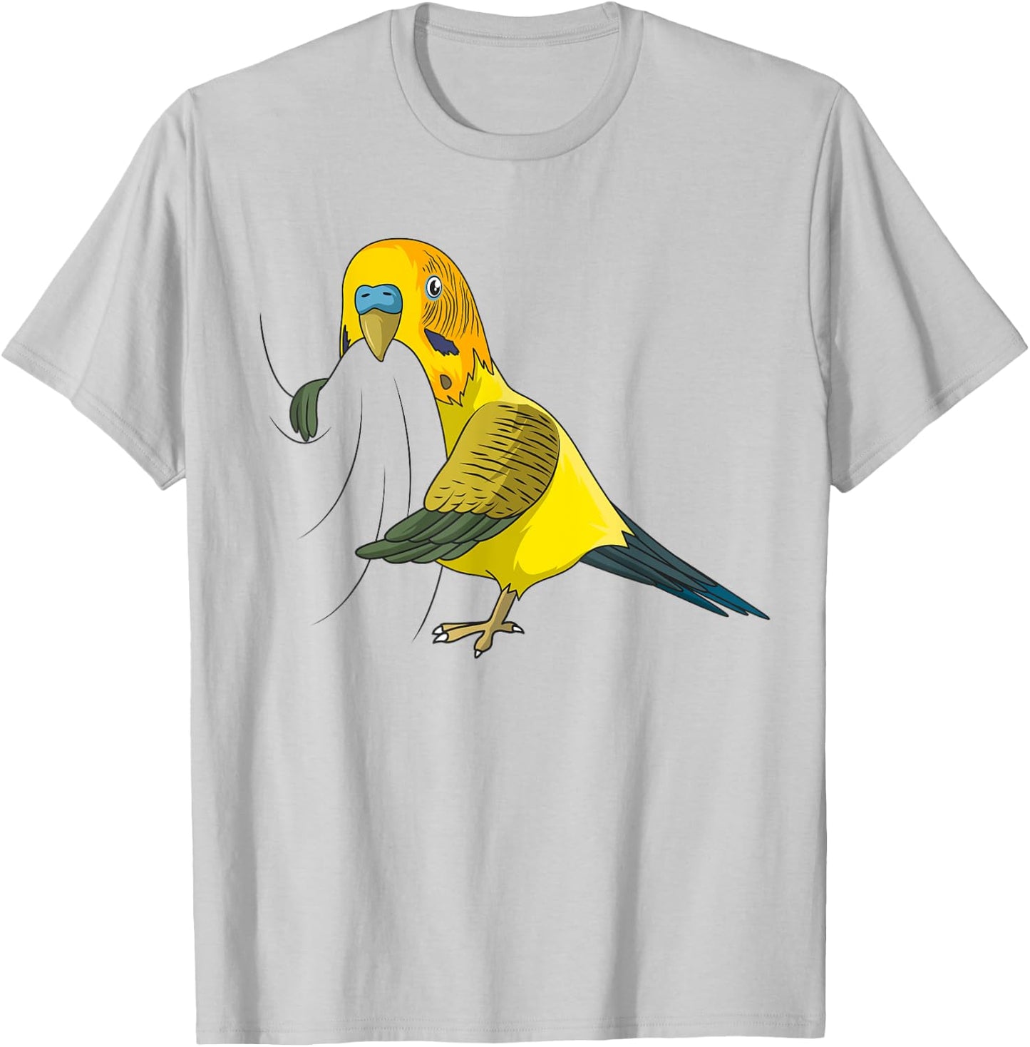 Budgie Lovers Parakeet Welli T-Shirt - T-Shirt | Ash