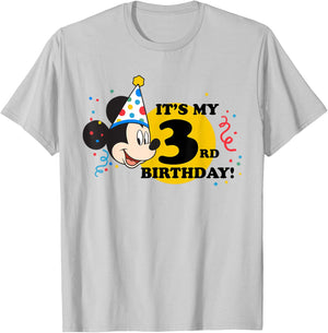 Disney Mickey Mouse 3rd Birthday T-Shirt - T-Shirt | Ash