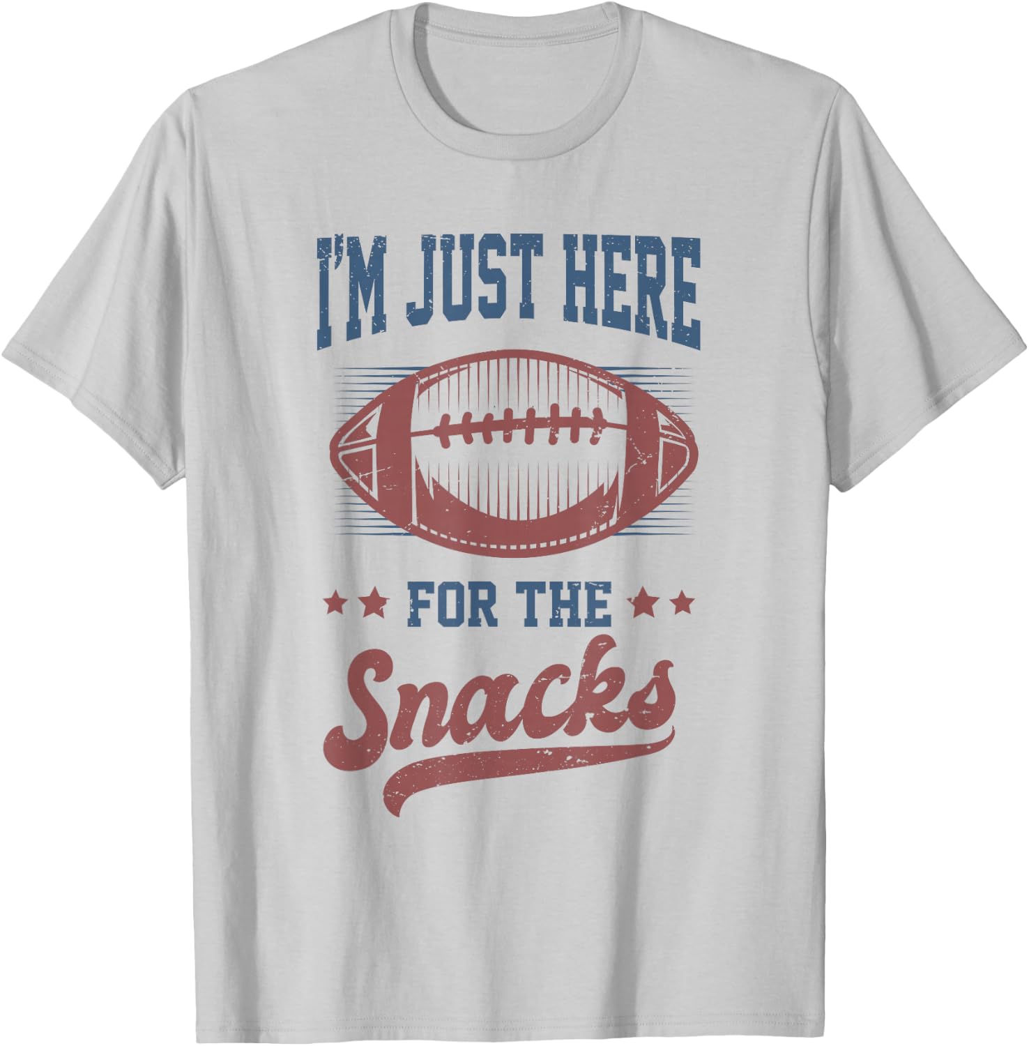 I'm Just Here for The Snacks Funny Fantasy Football League T-Shirt - T-Shirt | Ash