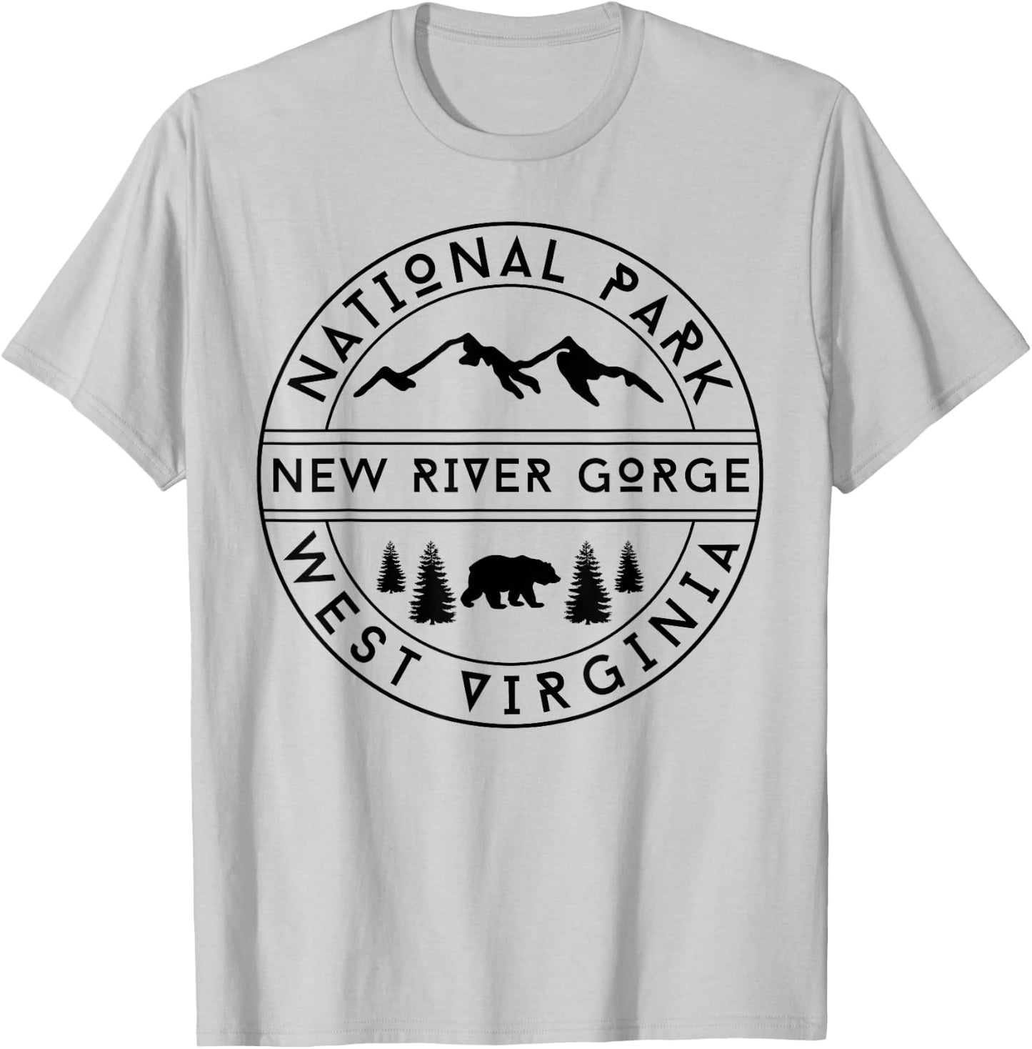 New River Gorge National Park T-Shirt - T-Shirt | Ash