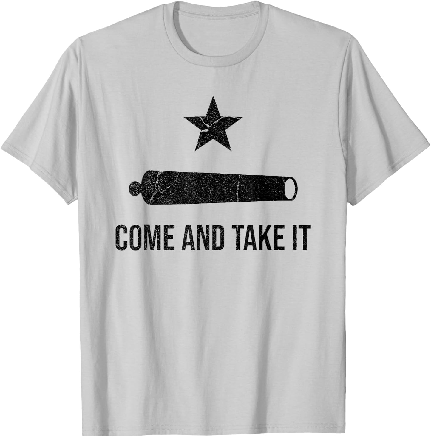 Come and Take It Cannon Texas Flag Lone Star T-Shirt - T-Shirt | Ash