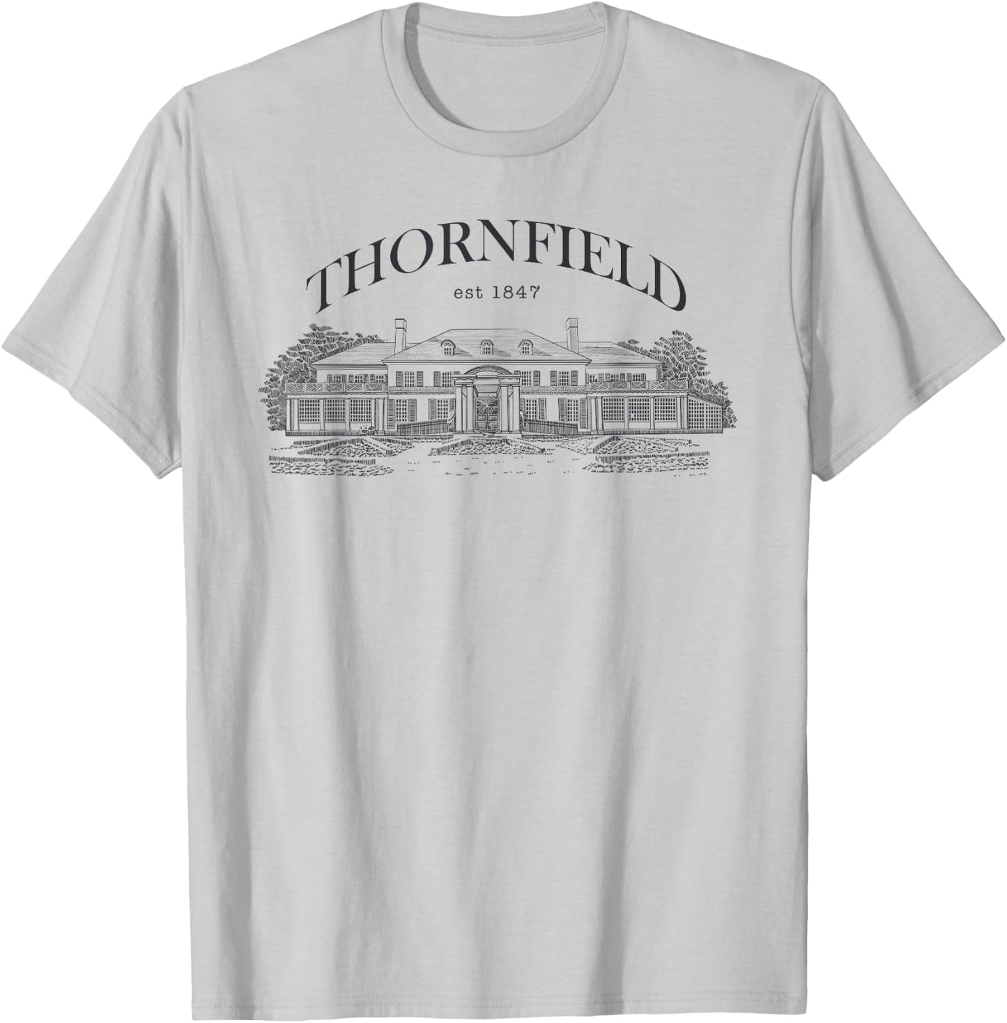 Jane Eyre & Mr Rochester, Thornfield Hall, Charlotte Bronte T-Shirt - T-Shirt | Ash