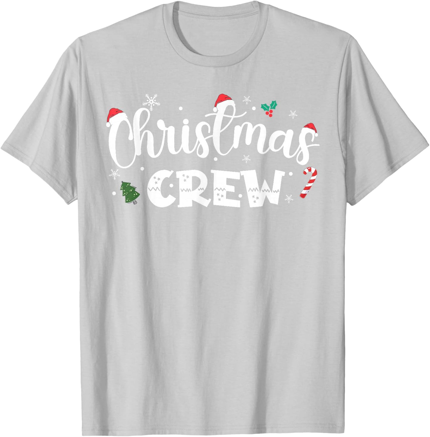 Christmas Crew Santa Family Matching Group Xmas Boys Men T-Shirt - T-Shirt | Ash