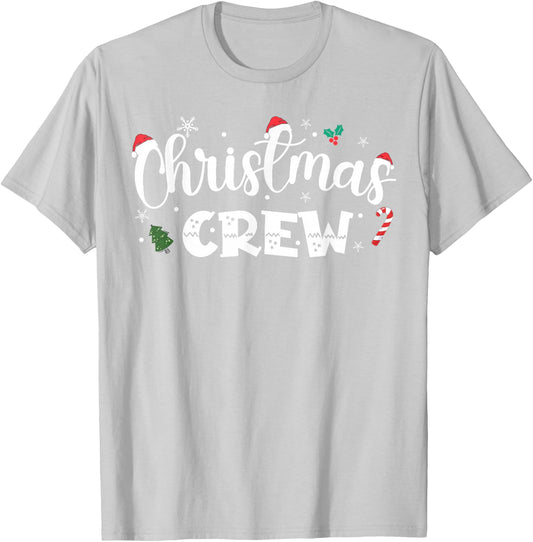 Christmas Crew Santa Family Matching Group Xmas Boys Men T-Shirt - T-Shirt | Ash