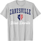 Zanesville High School Blue Devils C3 T-Shirt - T-Shirt | Ash