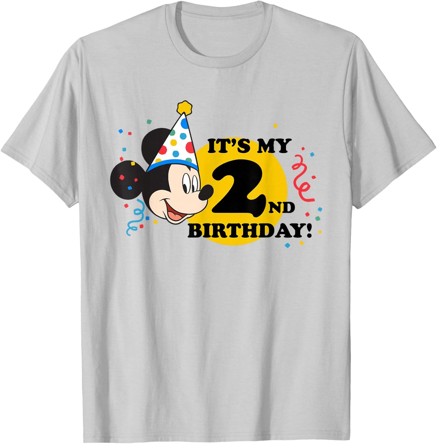 Disney Mickey Mouse 2nd Birthday T-Shirt - T-Shirt | Ash