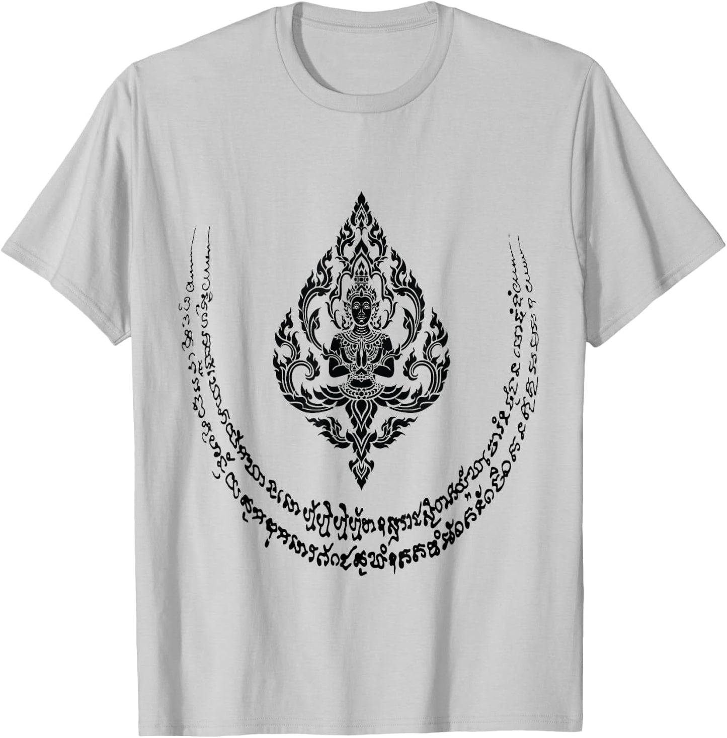 Thai Design Thailand Fashion Magical Thai Tattoos Sak Yant T-Shirt - T-Shirt | Ash