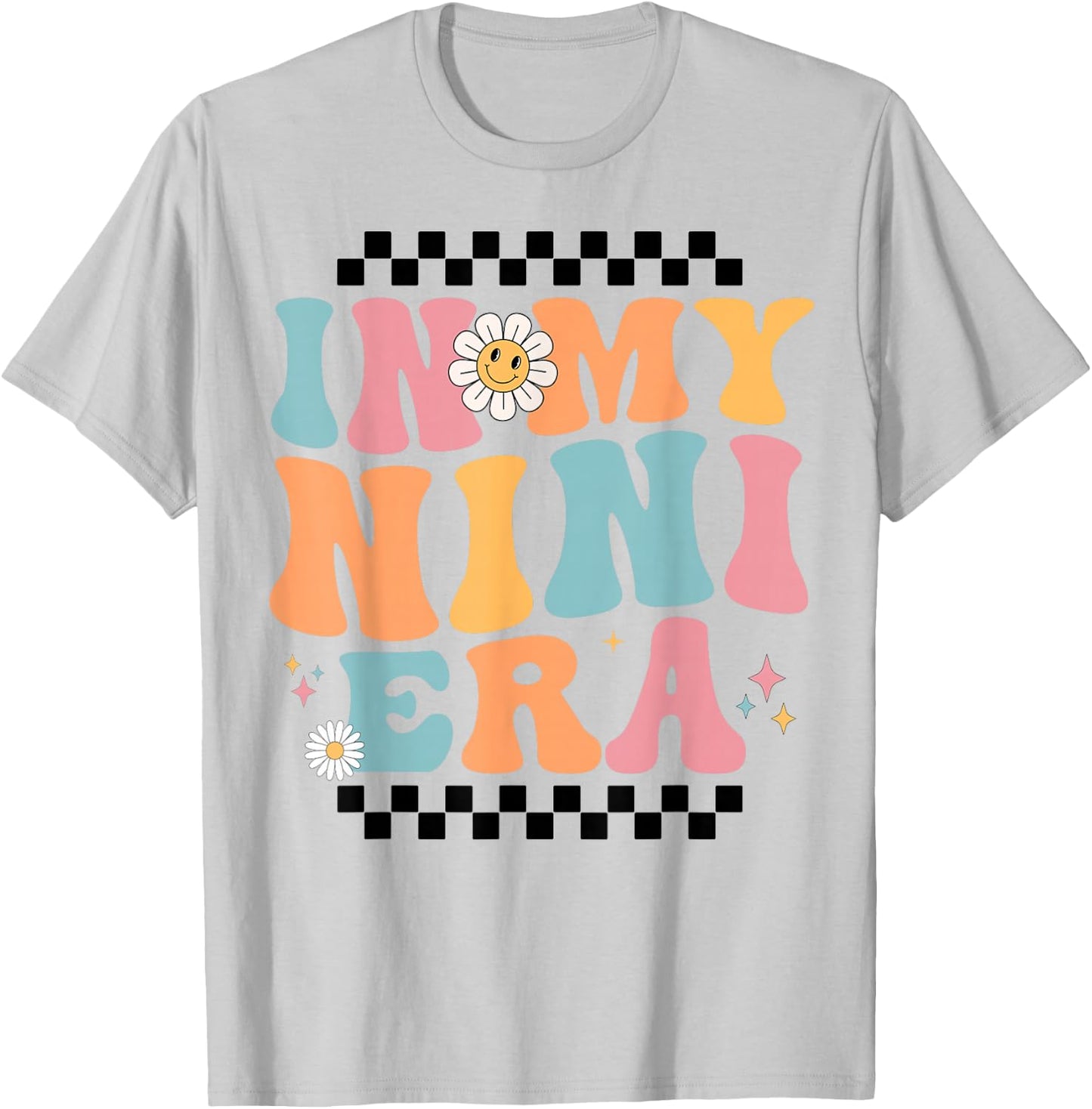 In My Nini Era Baby Announcement for Grandma Mother's Day T-Shirt - T-Shirt | Ash