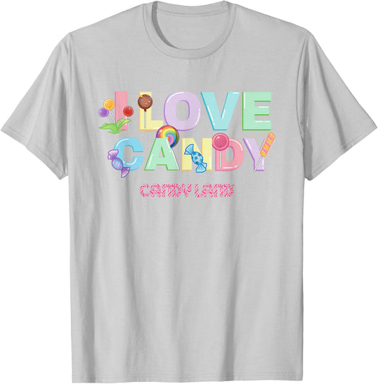 Candy Land I Love Candy T-Shirt - T-Shirt | Ash