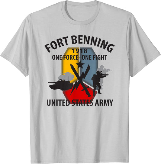 Fort Benning United States Army T-Shirt - T-Shirt | Ash