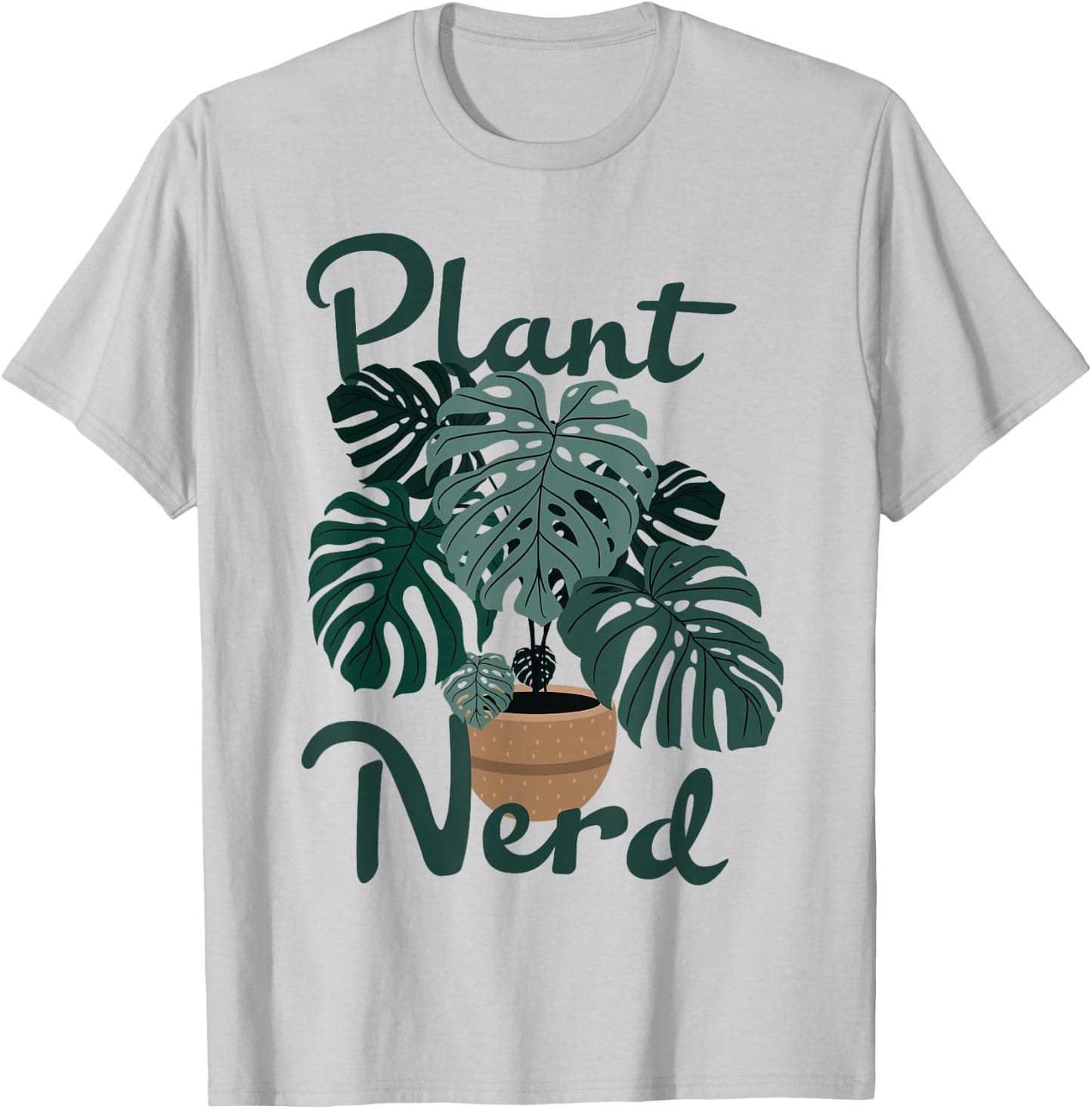 Plant Nerd Monstera T-Shirt - T-Shirt | Ash