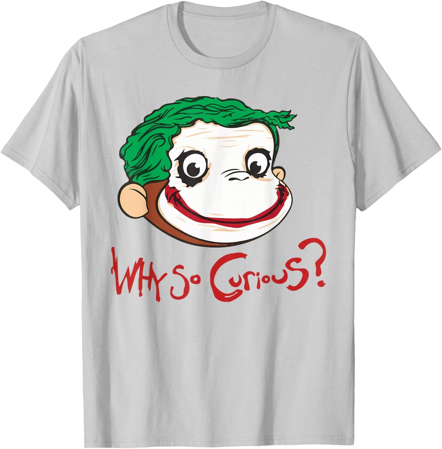 Funny Monkey Face Why So Curious women kids T-Shirt - T-Shirt | Ash
