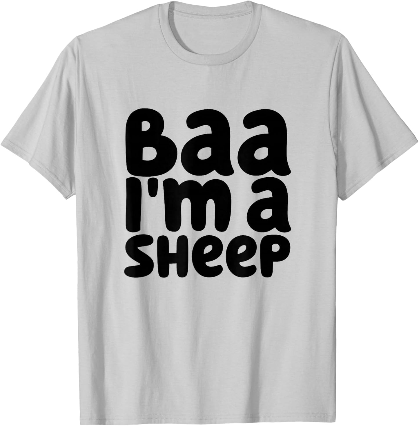 Baa I'm A Sheep Funny Halloween Costume Party Idea T-Shirt - T-Shirt | Ash