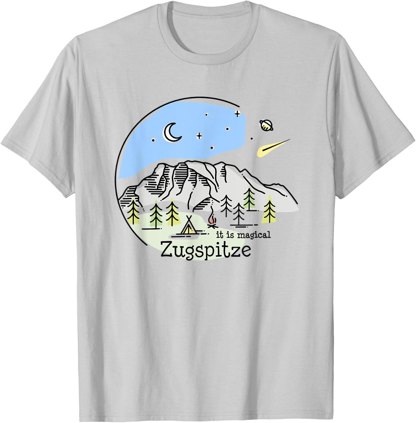 Zugspitze Garmisch Partenkirchen Bavaria Hiking Souvenir T-Shirt - T-Shirt | Ash