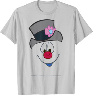 Frosty The Snowman Christmas Big Face T-Shirt - T-Shirt | Ash