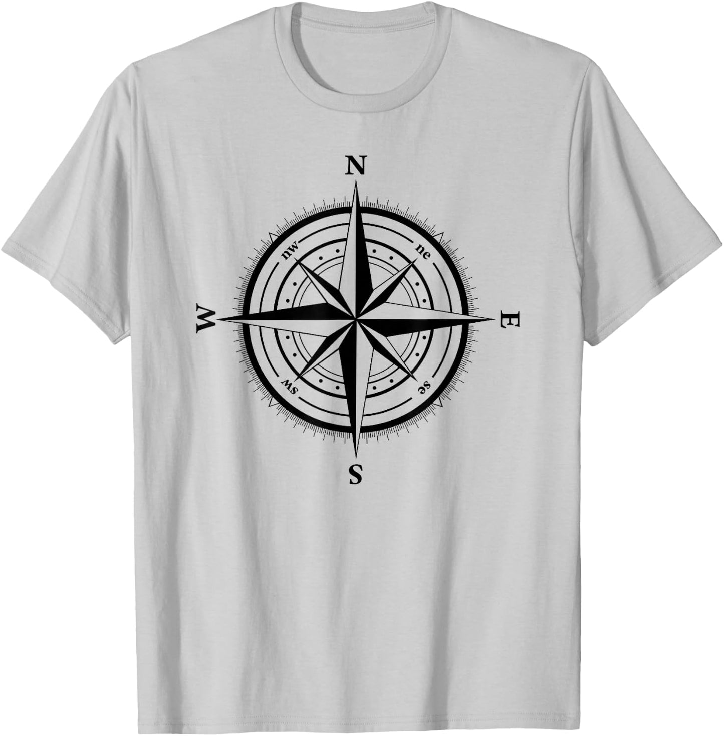 Nautical Compass T-Shirt - T-Shirt | Ash