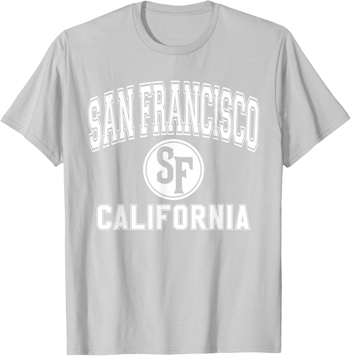 San Francisco California SF Pink with White Print T-Shirt - T-Shirt | Ash