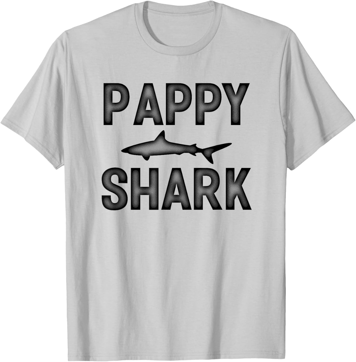 Pappy Shark Grandpa Gift Fishing Lover Present T-Shirt - T-Shirt | Ash