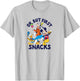 Mickey Mouse Donald Duck Goofy Ok But First Snacks T-Shirt - T-Shirt | Ash