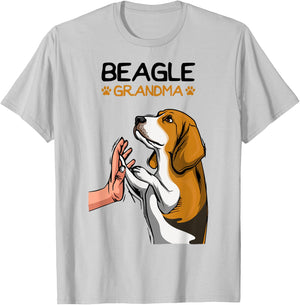 Beagle Grandma Dog Mom Grandmother Mother´s Day Women T-Shirt - T-Shirt | Ash