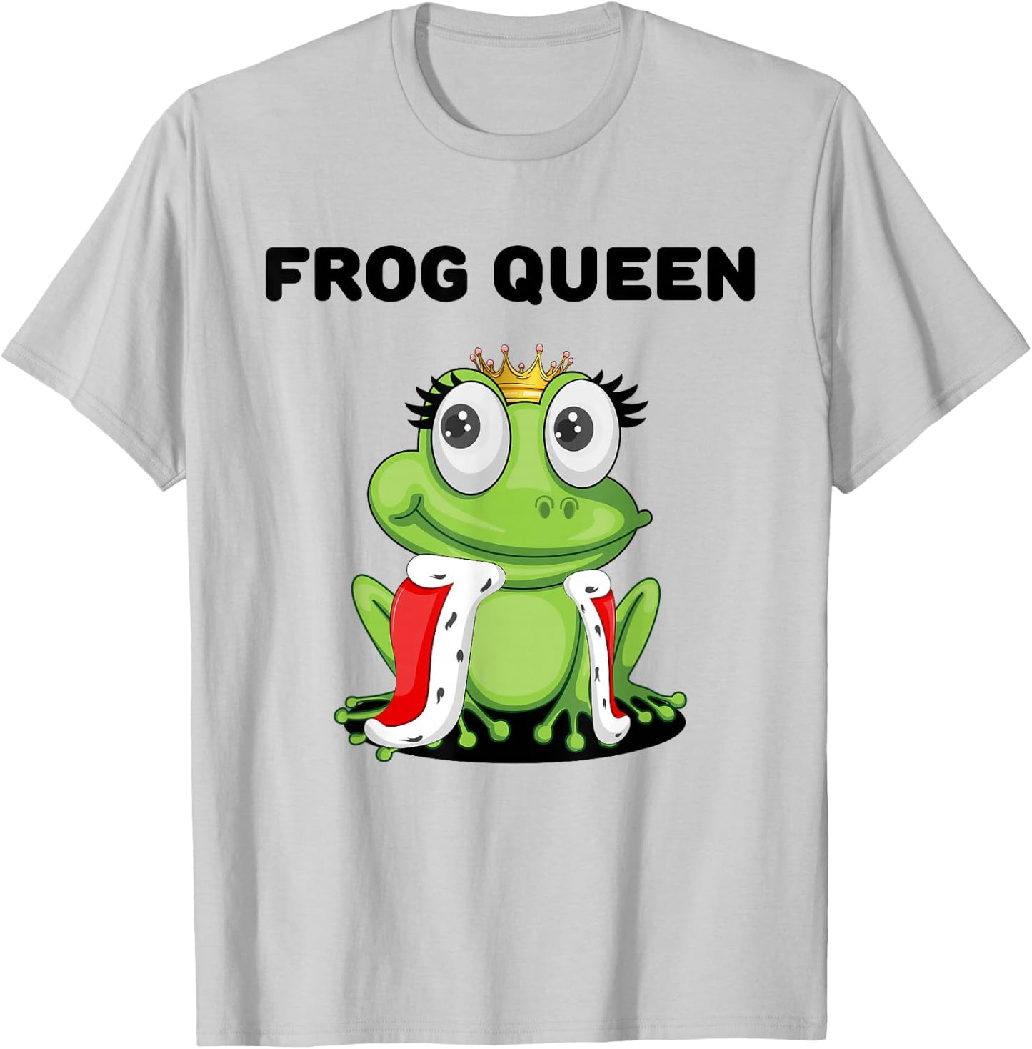 Frog Queen | Girls Frog | Frog T-Shirt - T-Shirt | Ash