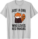 Just a Girl Who Loves Red Pandas Funny Red Panda Lover T-Shirt - T-Shirt | Ash