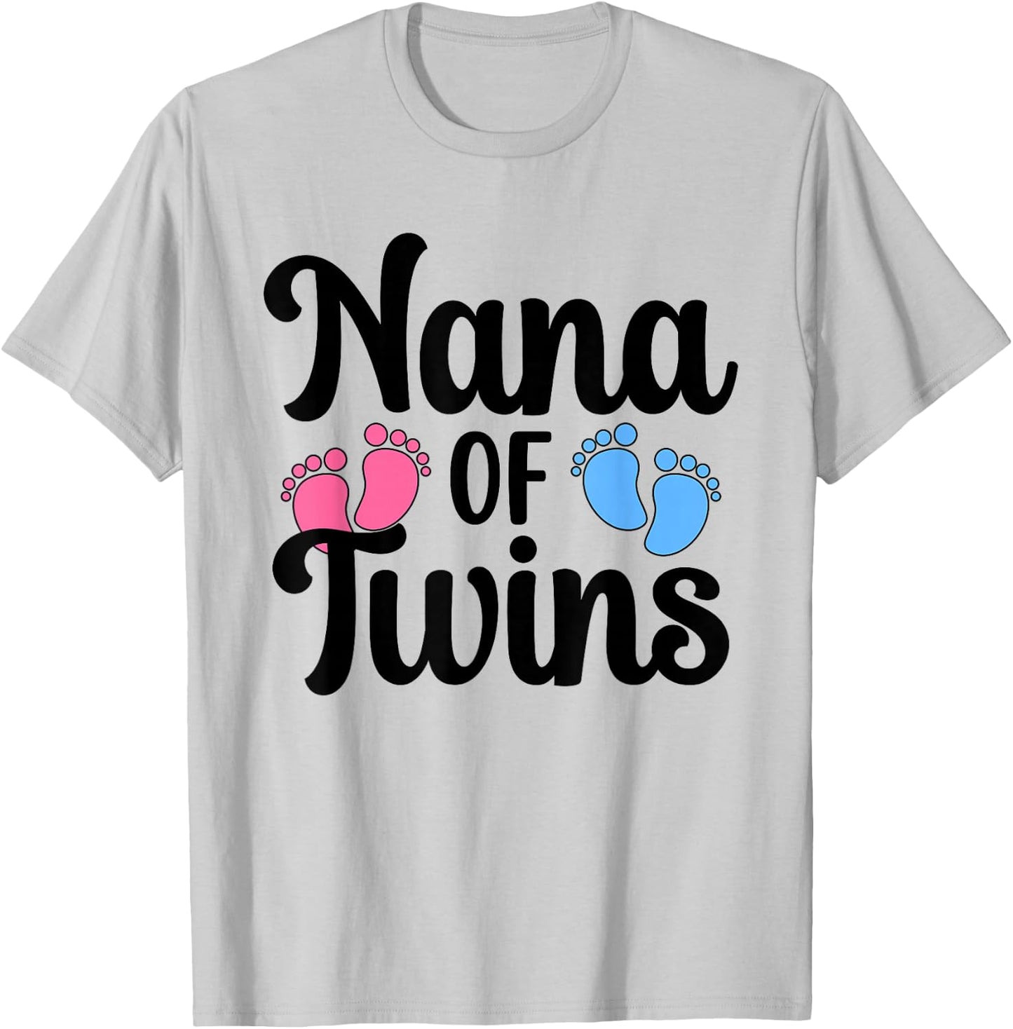 Nana Of Twins Proud Twin Nana Grandma T-Shirt - T-Shirt | Ash