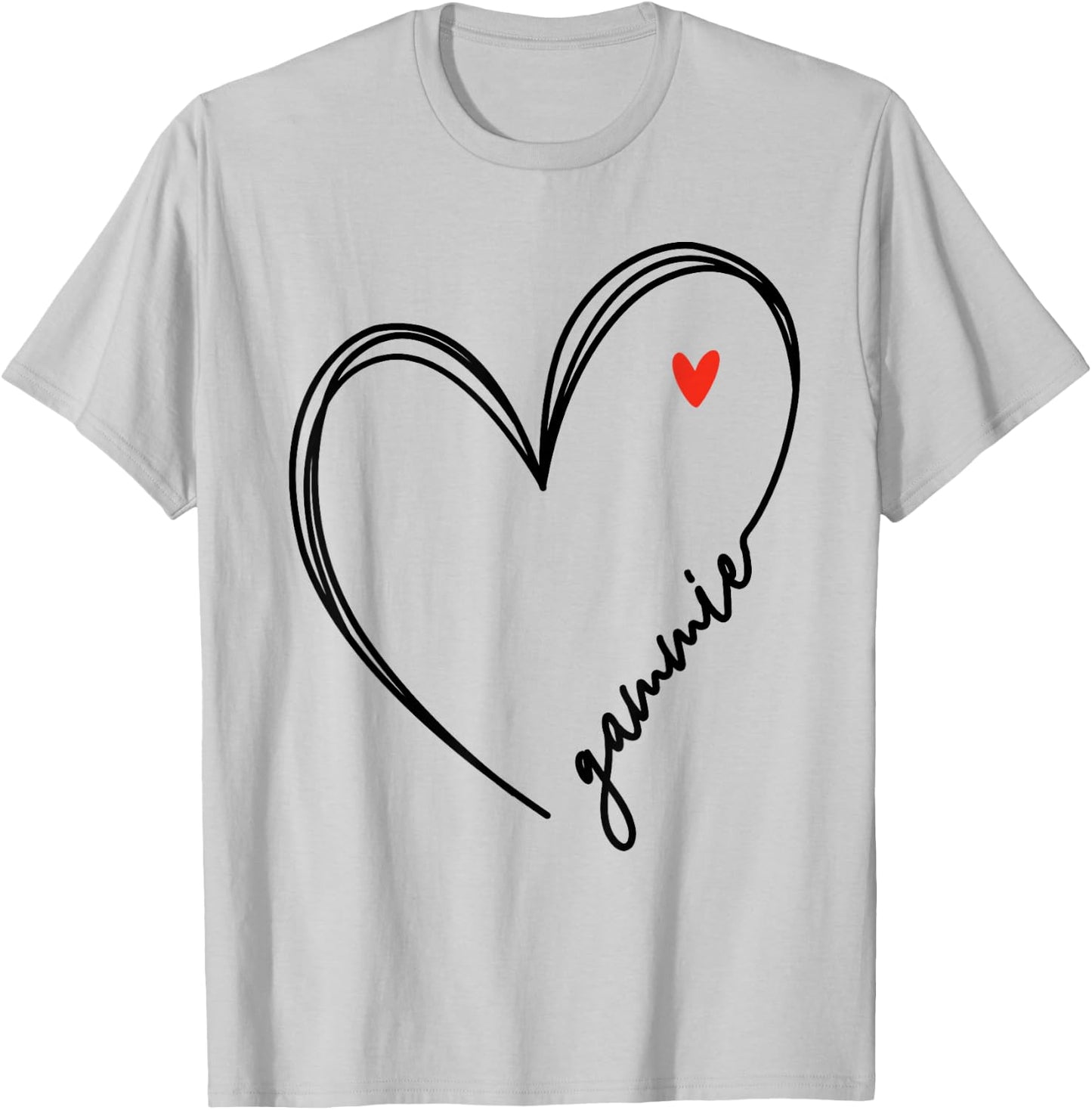 Cute Gammie With Heart Girl Women Mom Mother T-Shirt - T-Shirt | Ash