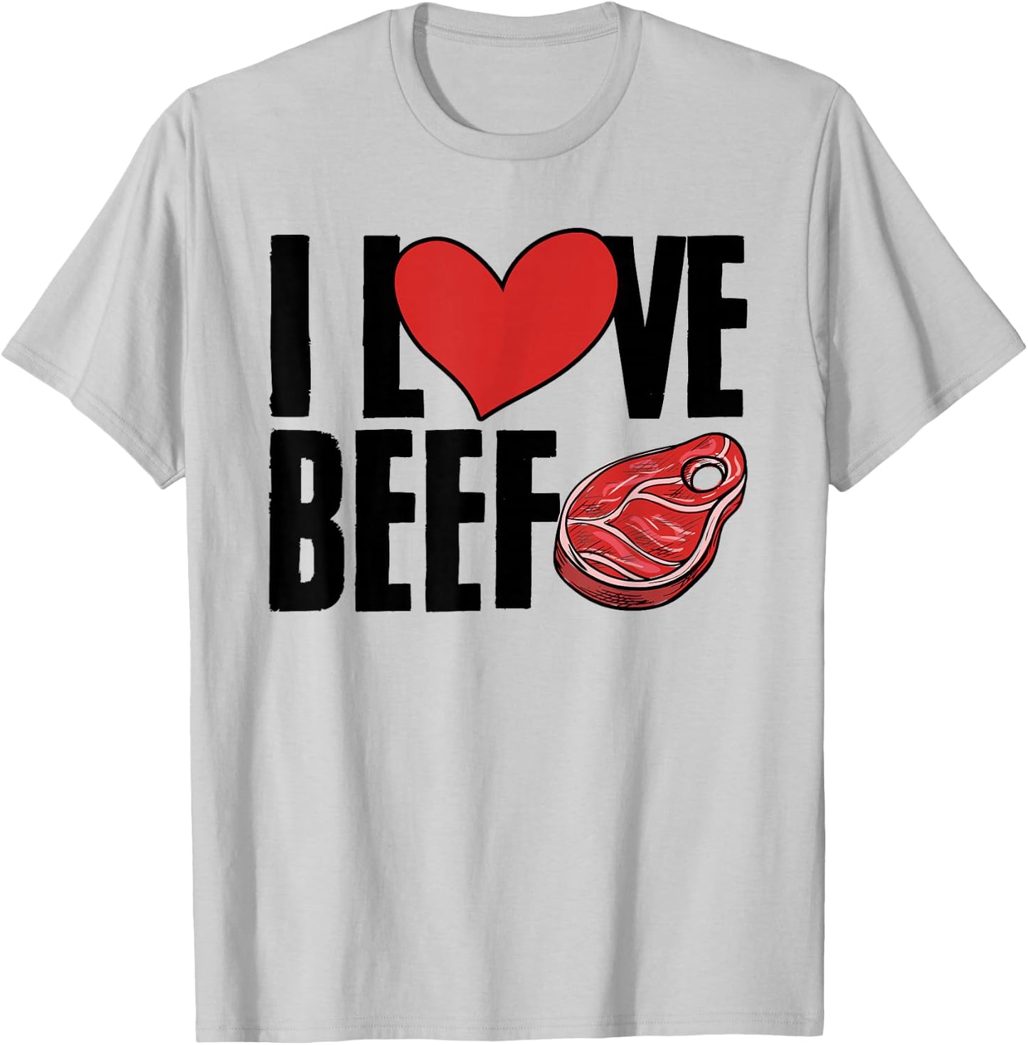 Food Beef Steak Meat Lover Anti Vegan Carnivore Meat Eater T-Shirt - T-Shirt | Ash