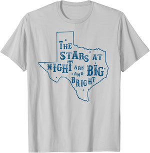 Texas The Stars at Night are Big and Bright Vintage Feel T-Shirt - T-Shirt | Ash