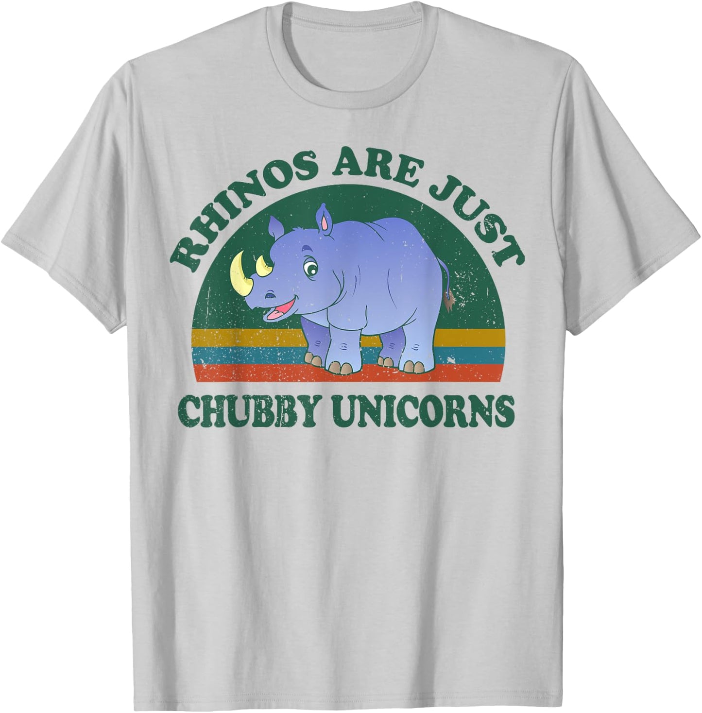 Rhino-Shirt Save The Rhinos Are Just Chubby-Unicorns T-Shirt - T-Shirt | Ash